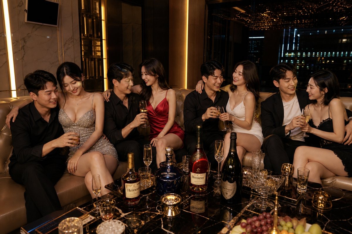 강남 쩜오 주류 세팅 참고 이미지